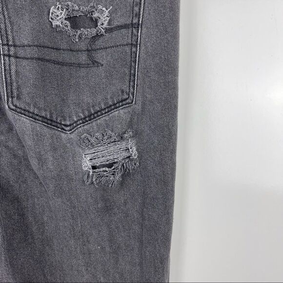 American Eagle Outfitters Destroyed Vintage Hi Rise Loose Fit Jeans Grey Size 6 - Picture 5 of 10
